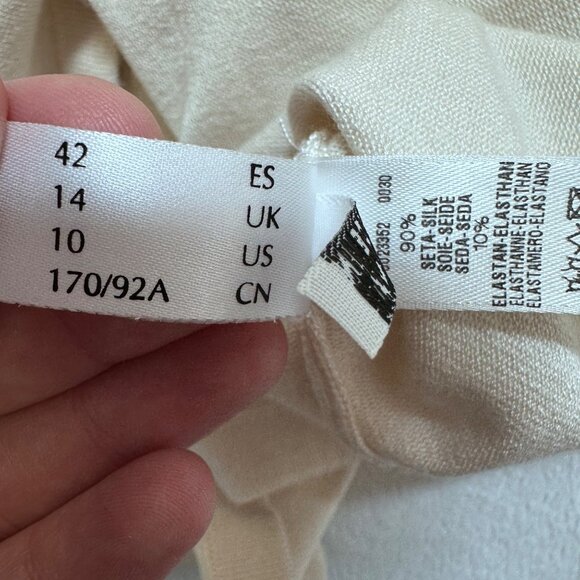 La Perla Womens Silk Lightweight Knit Sweater Top Size 10 US Ivory READ - Picture 8 of 15